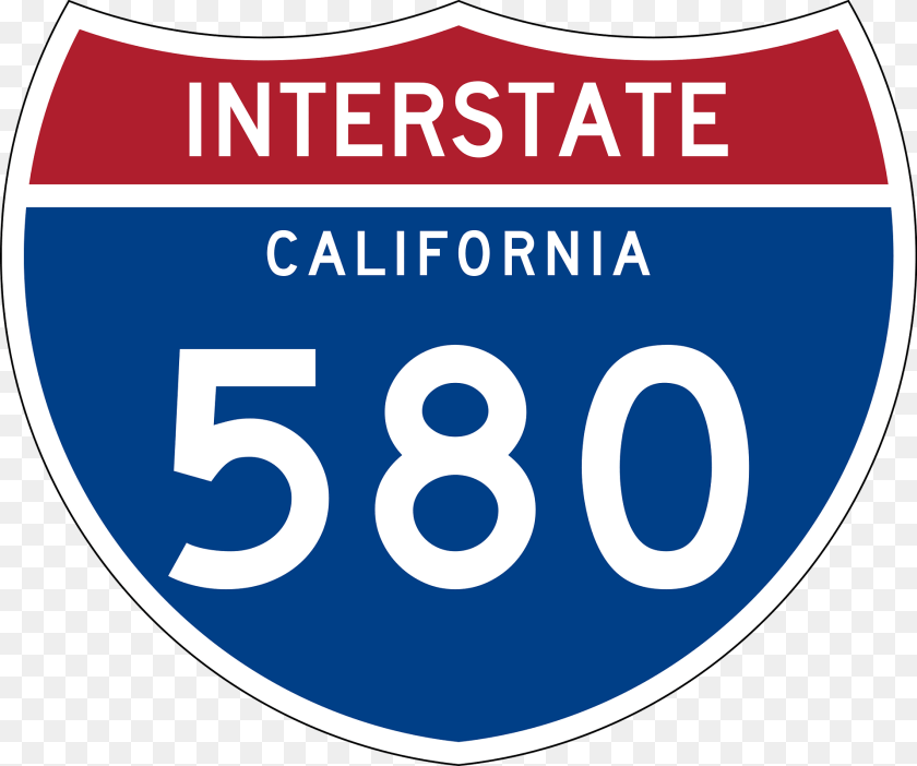 1920x1604 Three Digit Interstate Route Shield California Symbol, Text, Number Clipart PNG