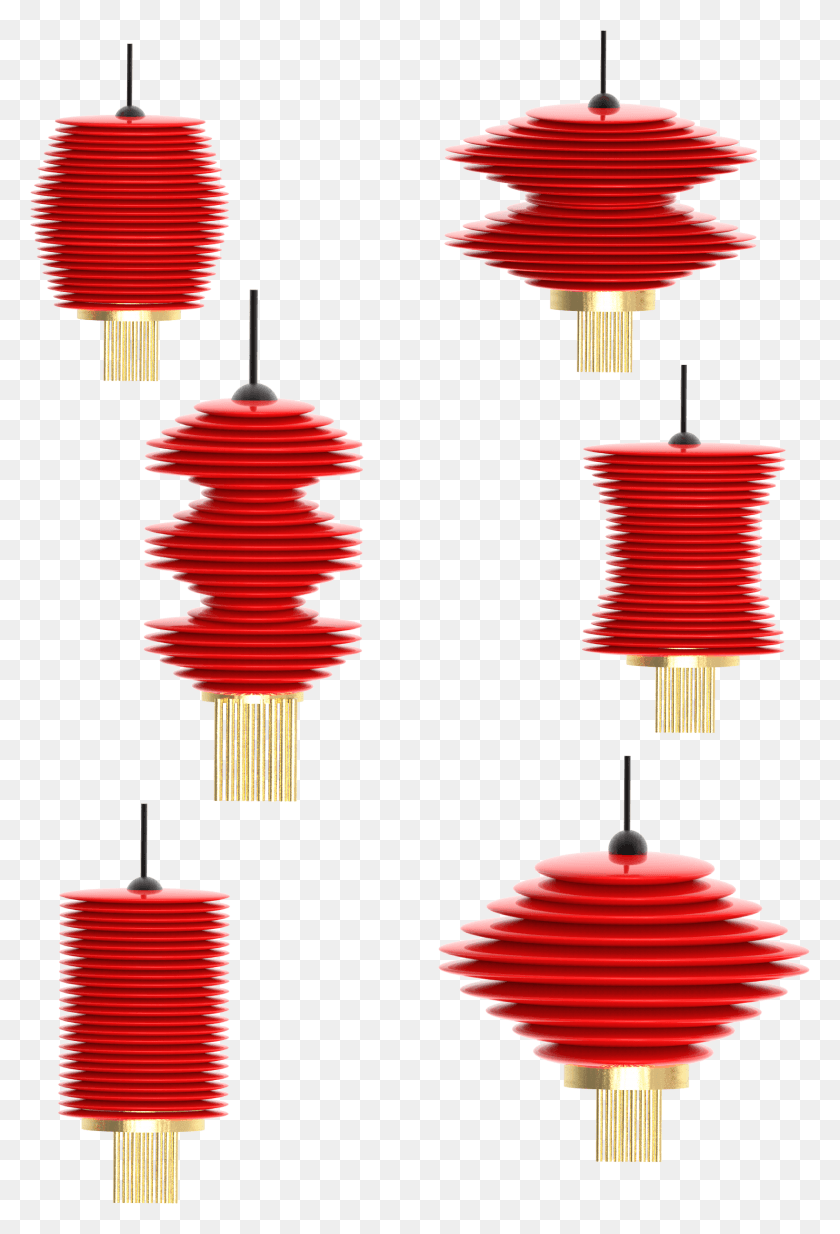 5299x7982 Three Dimensional Red Lantern Collection And Vector, Coil, Spiral, Light HD PNG Download
