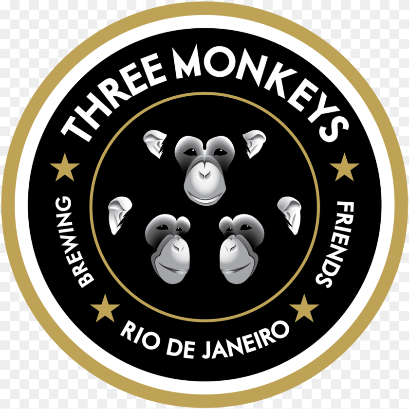 1112x1113 Three Monkeys Beer, Logo PNG