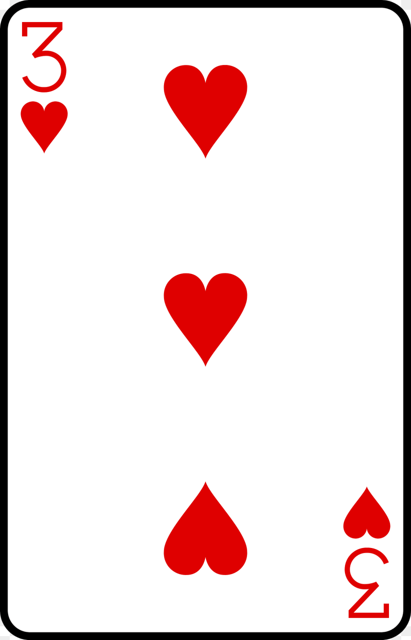 Three Of Hearts Clipart, Heart PNG