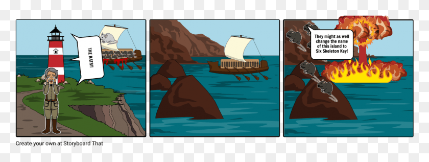 1145x378 Мультфильм Три Отмороженных Ключа Высокородных Родственников, Море, На Открытом Воздухе, Вода Png Скачать