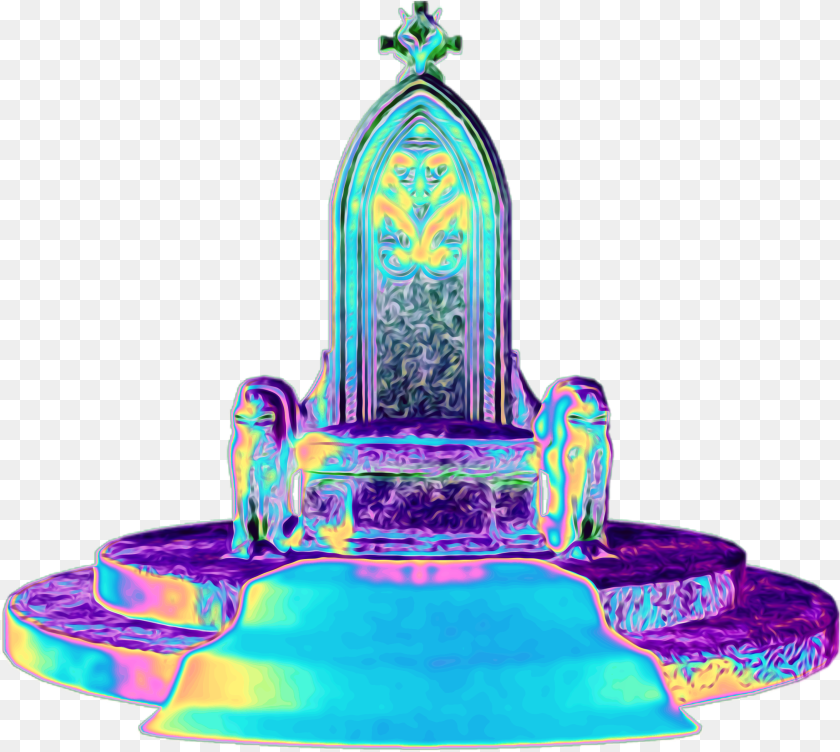 2686x2404 Throne Holographic Holo Colorful Rainbow Pa Illustration, Food, Birthday Cake, Cake, Cream Sticker PNG