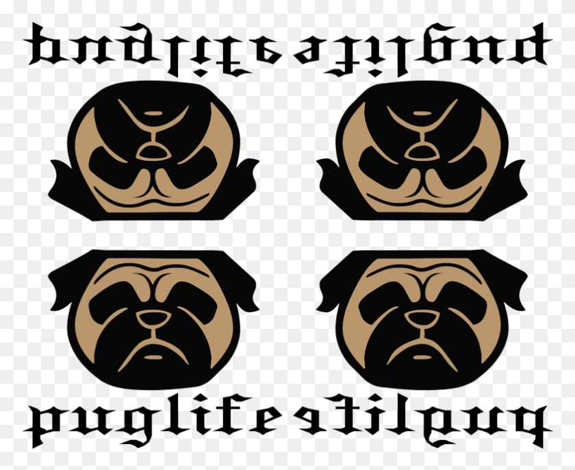 783x629 Thug Dog Life, Label, Text, Stencil HD PNG Download