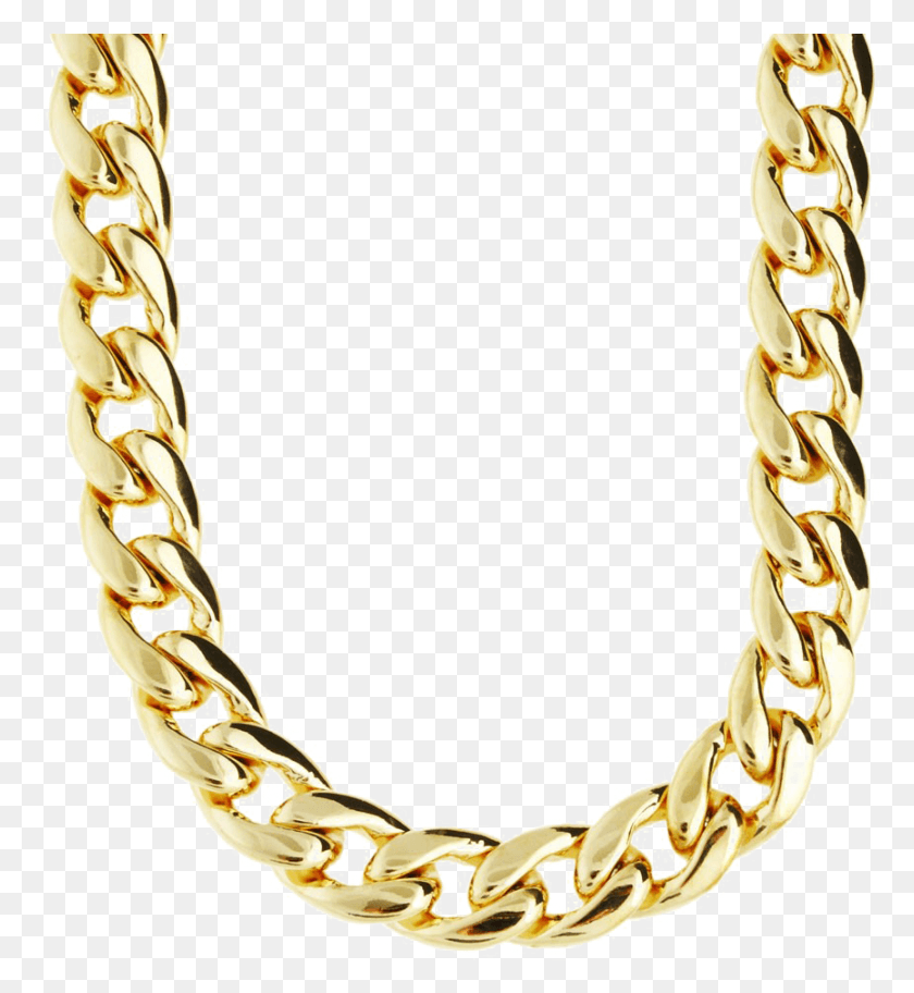 865x945 Thug Life Chain Transparent Image Miami Link Gold Chain, Person, Human, Ivory HD PNG Download