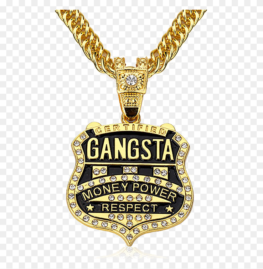 497x801 Золотая Цепочка Thug Life Dollar Золотая Цепочка Free Arts Gangsta Ожерелье, Логотип, Символ, Товарный Знак Hd Png Скачать