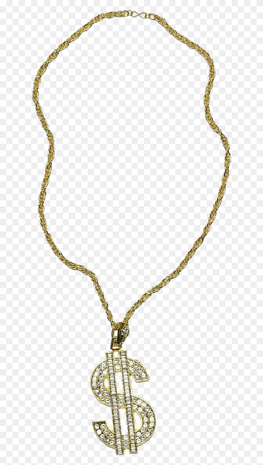 638x1426 Thug Life Gold Chain Dollar Rocks Big Gold Chain, Necklace, Jewelry, Accessories HD PNG Download