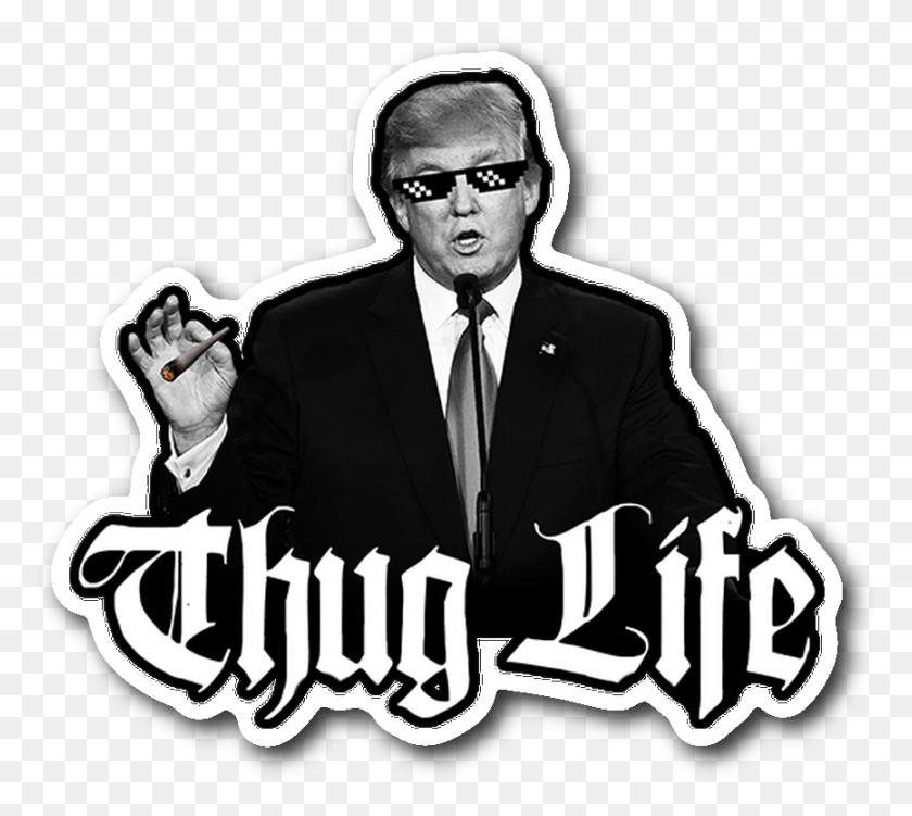 867x769 Thug Life Sticker Illustration, Tie, Accessories, Accessory HD PNG Download