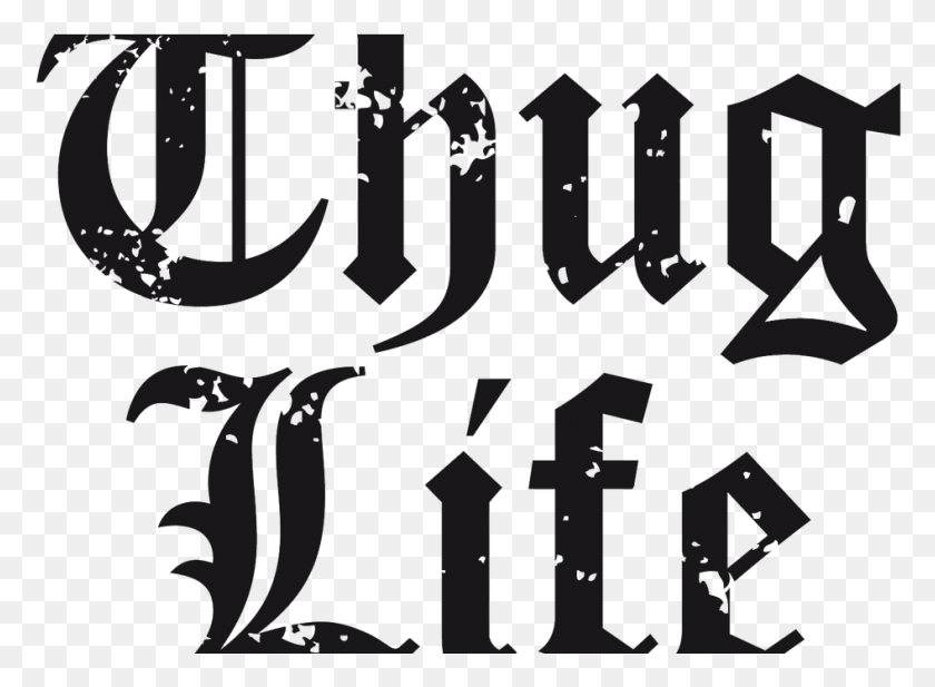 946x676 Thug Life Thug Life Gif, Text, Alphabet, Handwriting HD PNG Download
