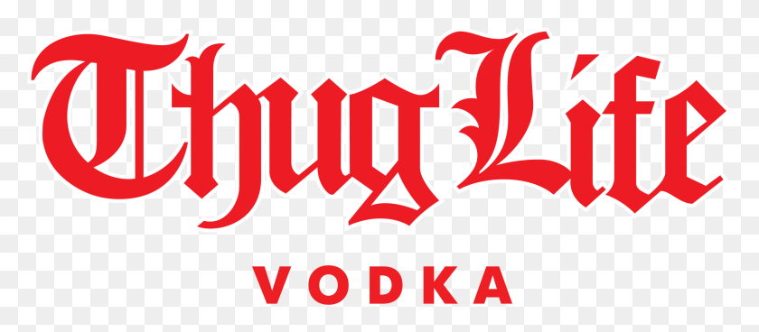 2404x951 Thug Life Vodka Calligraphy, Label, Text, Alphabet HD PNG Download