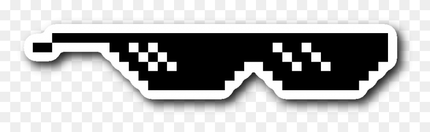 869x222 Thuglife Shades Sticker Thug Life Shades Sticker, Text, Minecraft HD PNG Download