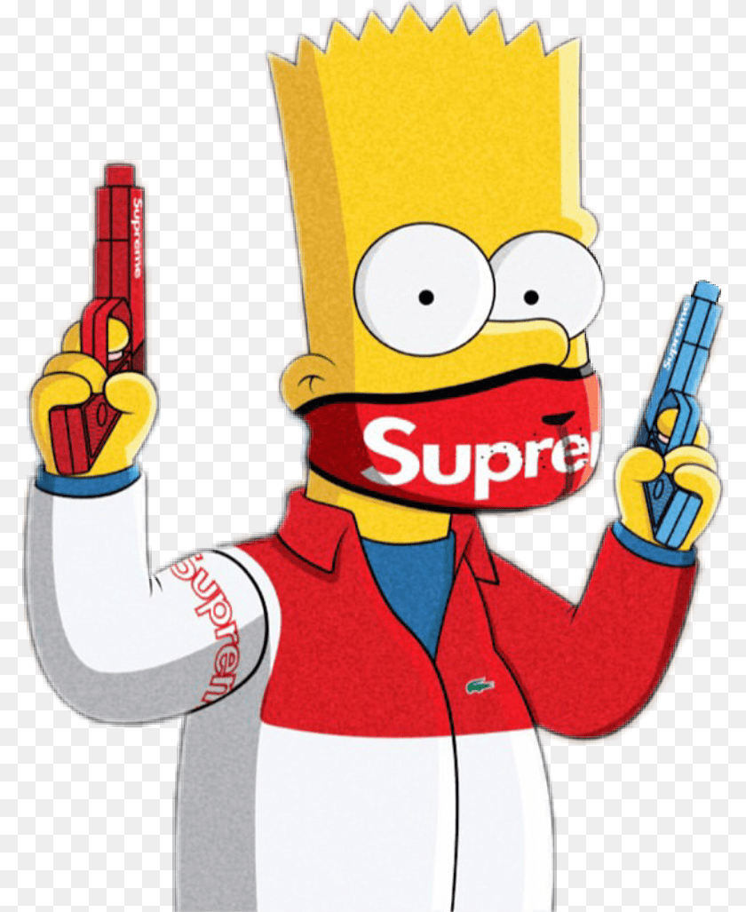 791x1027 Thumb Image Bart Simpson With Gun, Baby, Person Sticker PNG