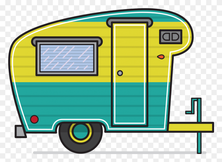 791x561 Thumb Image Camper Clip Art, Van, Vehicle, Transportation HD PNG Download