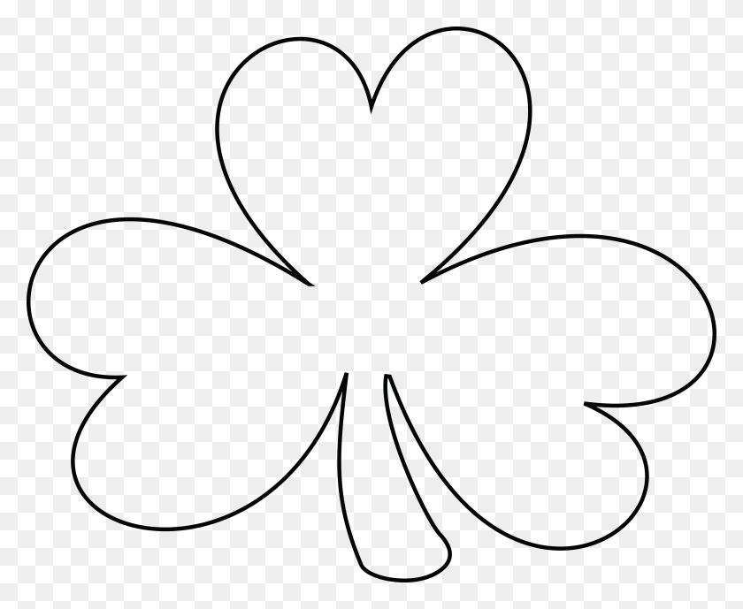 4000x3230 Thumb Image Clip Art Clover Black And White, Stencil, Weapon HD PNG Download