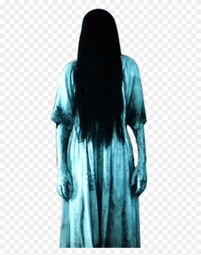 427x1004 Thumb Image Creepy Girl With Hair Over Her Face, Clothing, Apparel, Sleeve HD PNG Download