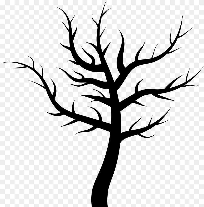 2256x2292 Thumb Image Dying Tree Clipart, Gray Sticker PNG