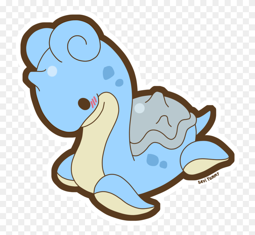 739x712 Descargar Png / Lapras Chibi, Animal, Vida Marina, Anfibios Hd Png