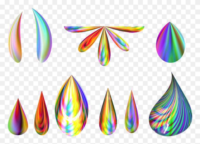 879x614 Thumb Image Rainbow Tear, Pattern, Ornament, Graphics HD PNG Download