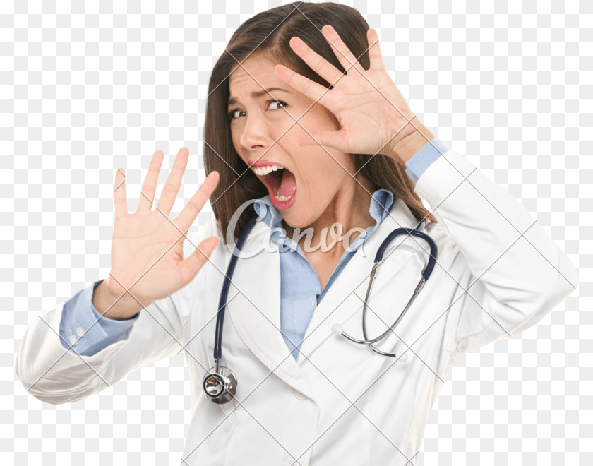 800x660 Thumb Scared Doctor, Clothing, Coat, Lab Coat, Photography Clipart PNG