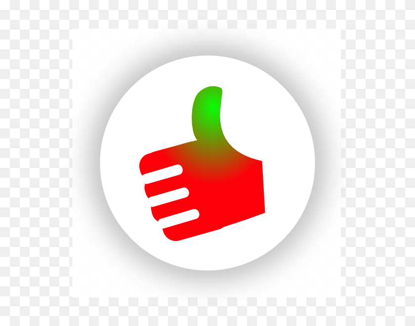 600x600 Большой Палец Вверх Красный Зеленый Графический Дизайн, Рука, Символ, Этикетка Hd Png Скачать