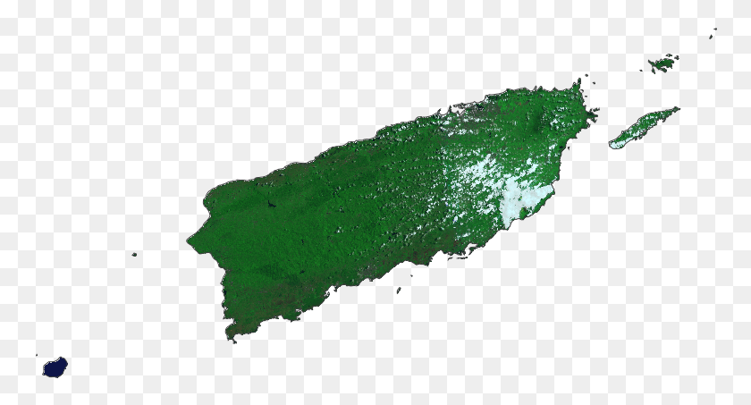 764x393 Thumbnail Image Puerto Rico Satellite Map, Leaf, Plant, Gemstone HD PNG Download