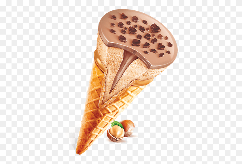 394x509 Thumbnail Kinder Ice Cream, Cream, Dessert, Food HD PNG Download