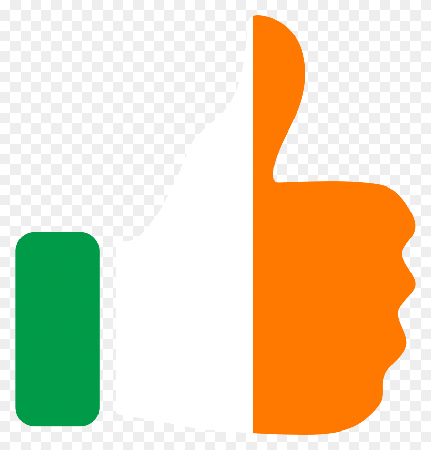 2164x2264 Thumbs Up Ireland Icons Free And Thumbs Up Shamrock Irish, Axe, Tool, Text HD PNG Download