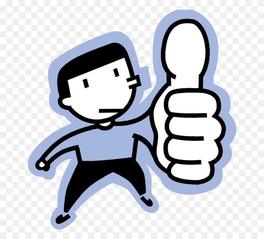 664x701 Thumbs Up Thumb Vector Illustration Clip Art Free Images Person Thumbs Up Vector, Hand, Prison, Light HD PNG Download