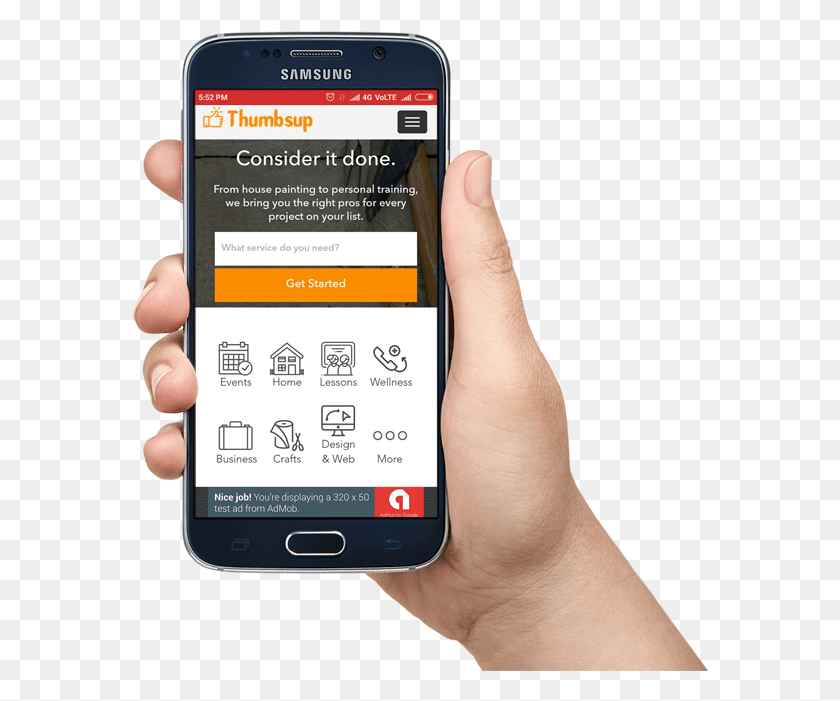 578x641 Android-Приложение Thumbtack Clone, Мобильный Телефон, Телефон, Электроника Hd Png Скачать