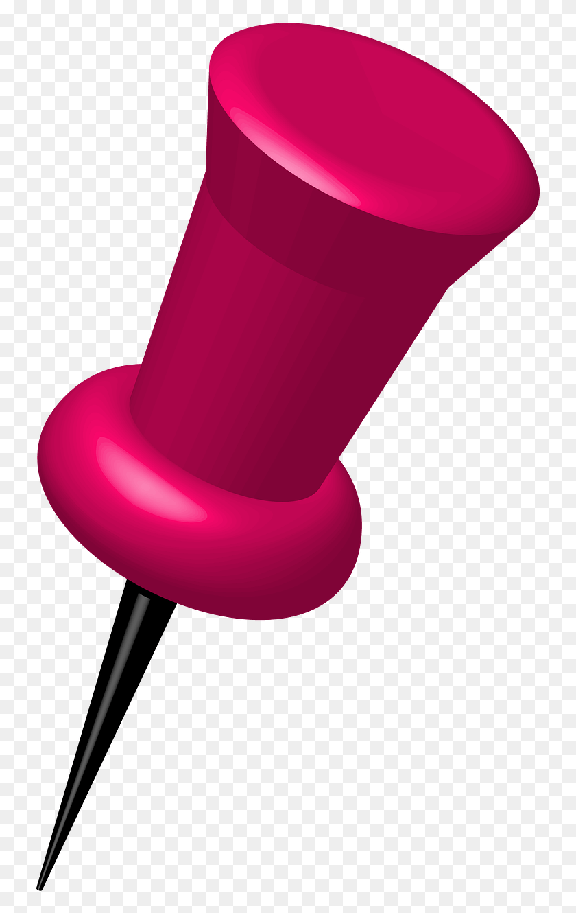 741x1270 Thumbtack Tack Pink Stationery Image Tachuelas De Colores, Pin, Lamp HD PNG Download