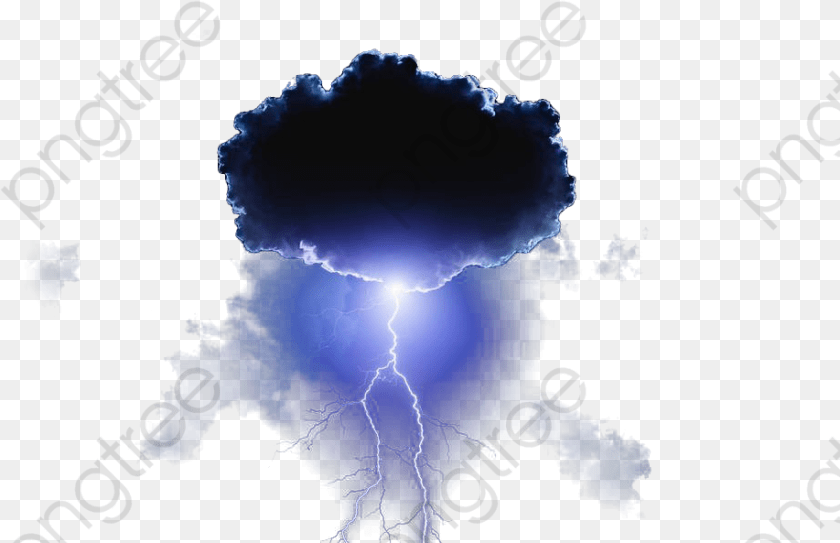 918x593 Thunder Clipart Category Dark Blue Cloud, Nature, Outdoors, Storm, Lightning Sticker PNG