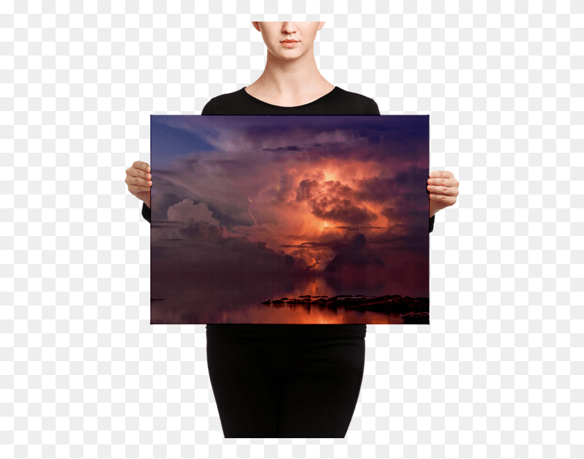 483x601 Thunderstorm Canvas Canvas, Person, Human, Nature HD PNG Download