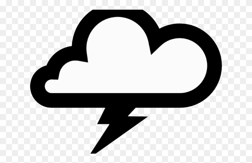 643x483 Thunderstorm Clipart Lightning Bolt Thunder Cloud Vector Cliparts Black And White, Symbol, Stencil, Label HD PNG Download