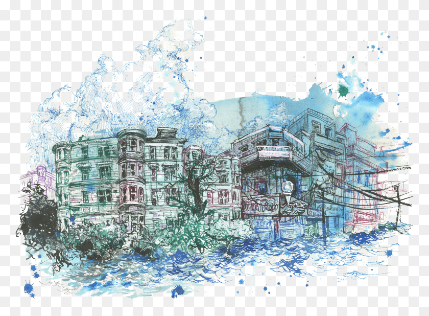 2886x2067 Tinta De Dibujo De Tormenta Eléctrica, Mar, Aire Libre, Agua Hd Png Descargar