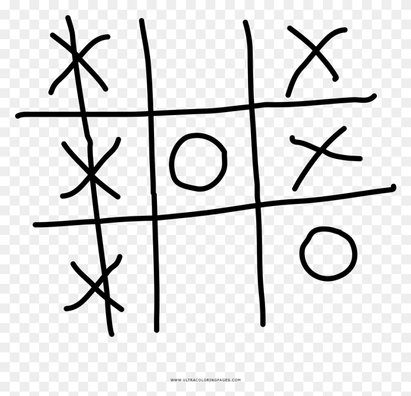 901x866 Tic Tac Toe Coloring, Gray, World Of Warcraft HD PNG Download