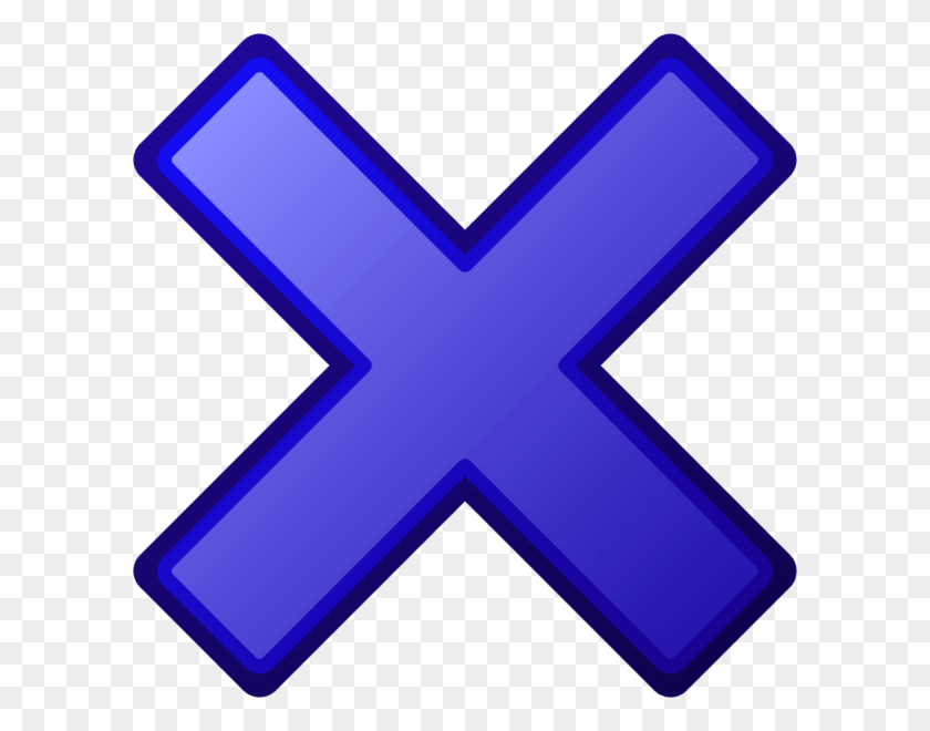600x600 Tick Cross Clipart Blue Wrong Cross, Logo, Symbol, Trademark HD PNG Download