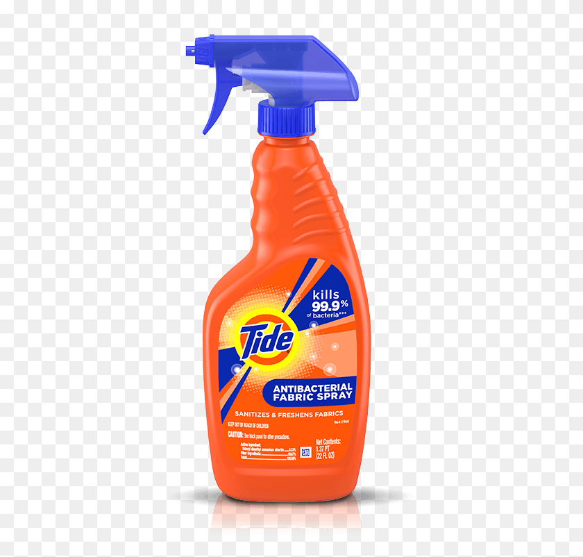 361x742 Tide Antibacterial Fabric Spray, Label, Text, Bottle HD PNG Download