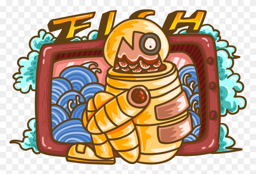 1862x1223 Tide Cartoon Alien Fisherman And Psd Cartoon, Graphics, Food HD PNG Download
