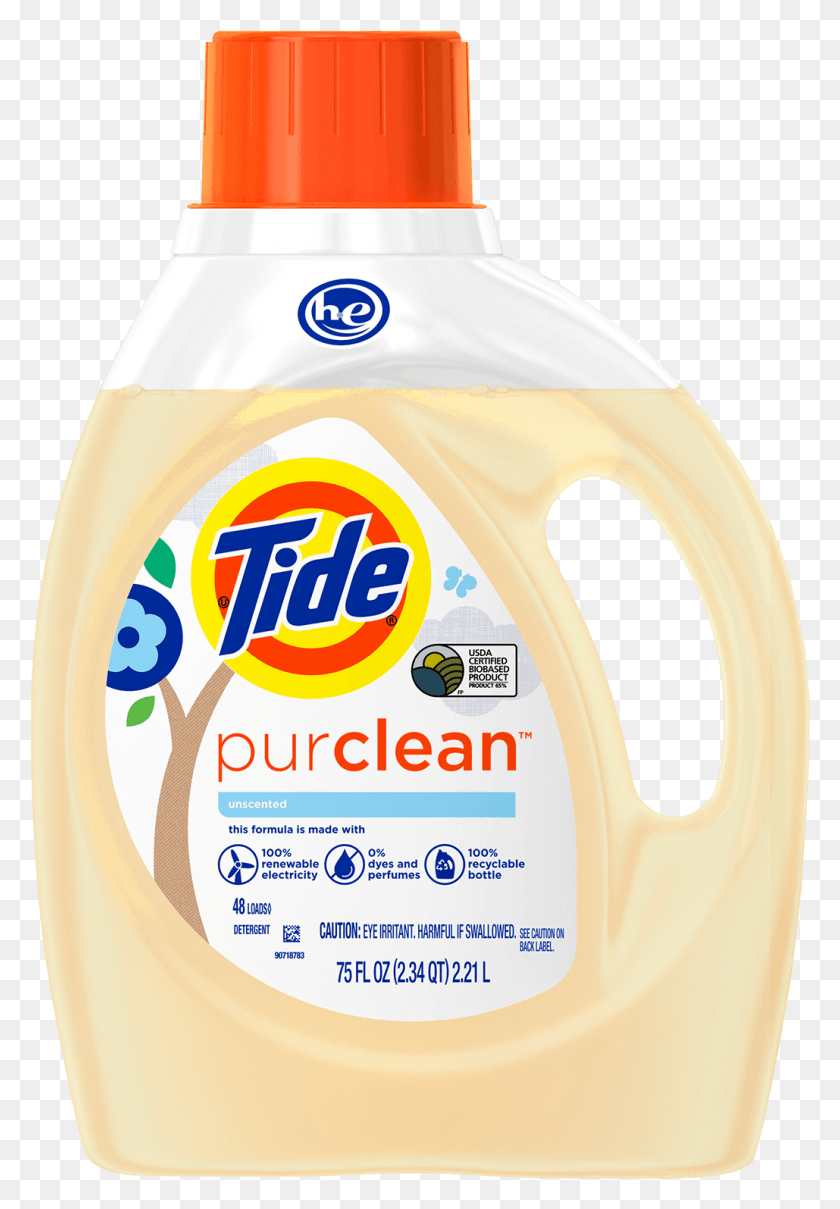 1029x1516 Tide Original Scent Liquid Laundry Detergent Tide Purclean Honey Lavender, Label, Text, Bottle HD PNG Download