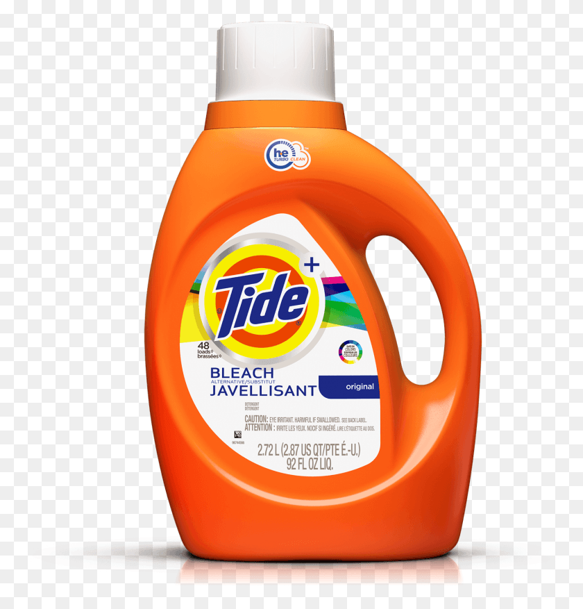 1396x1464 Tide Plus Bleach Detergente Líquido Alternativo Para La Ropa Tide Downy, Etiqueta, Texto, Botella Hd Png