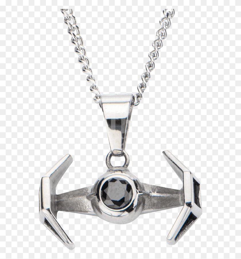 573x841 Tie Advanced X1 Fighter Crystal Pendant With Chain Necklace, Machine HD PNG Download