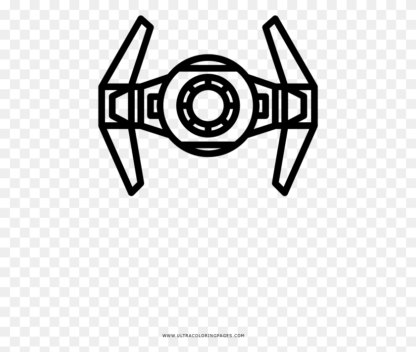 445x651 Tie Fighter Coloring, Gray, World Of Warcraft HD PNG Download