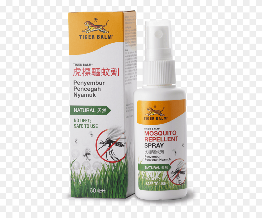 438x640 Tiger Balm Mosquito Repellent Spray Tiger Balm Mosquito Spray, Bottle, Cosmetics, Sunscreen HD PNG Download