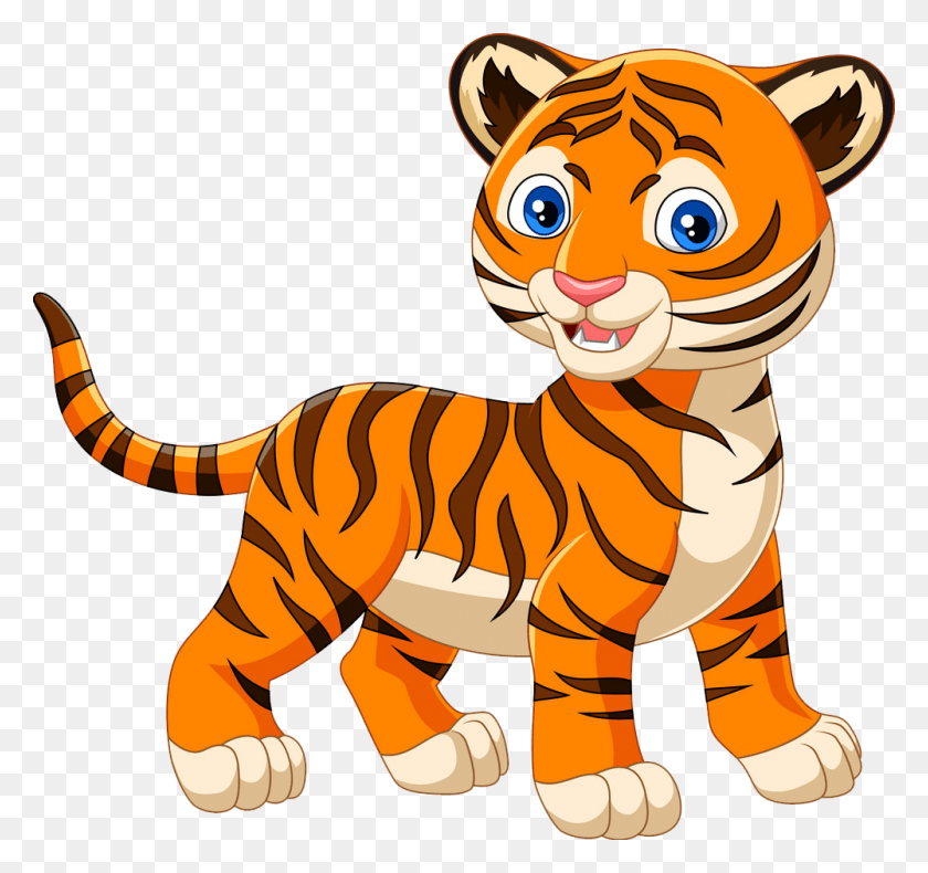 1000x936 Tiger Cartoon, Mammal, Animal, Wildlife HD PNG Download