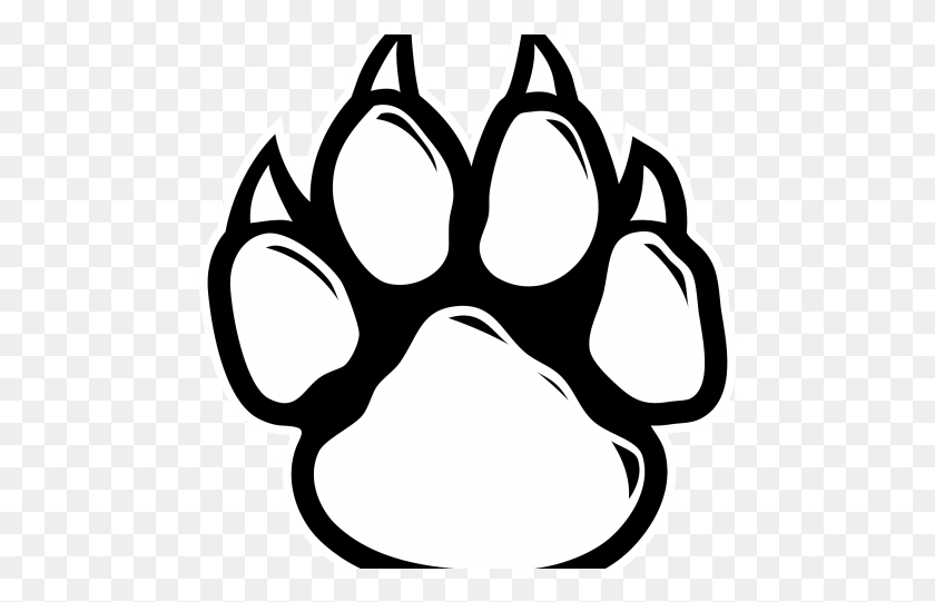 485x481 Tiger Paw Outline High School Musical Symbol, Hand, Fist, Stencil HD PNG Download