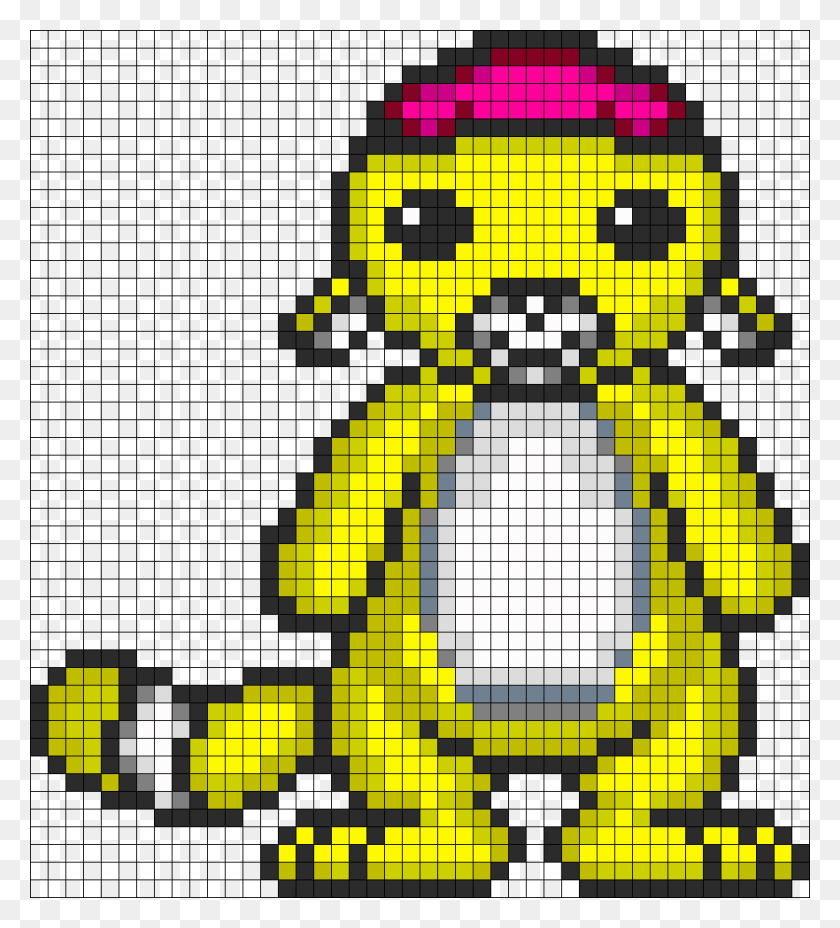 925x1030 Tiger The Raccoon Perler Bead Pattern Bead Sprite Penguin, Pac Man, Graphics HD PNG Download