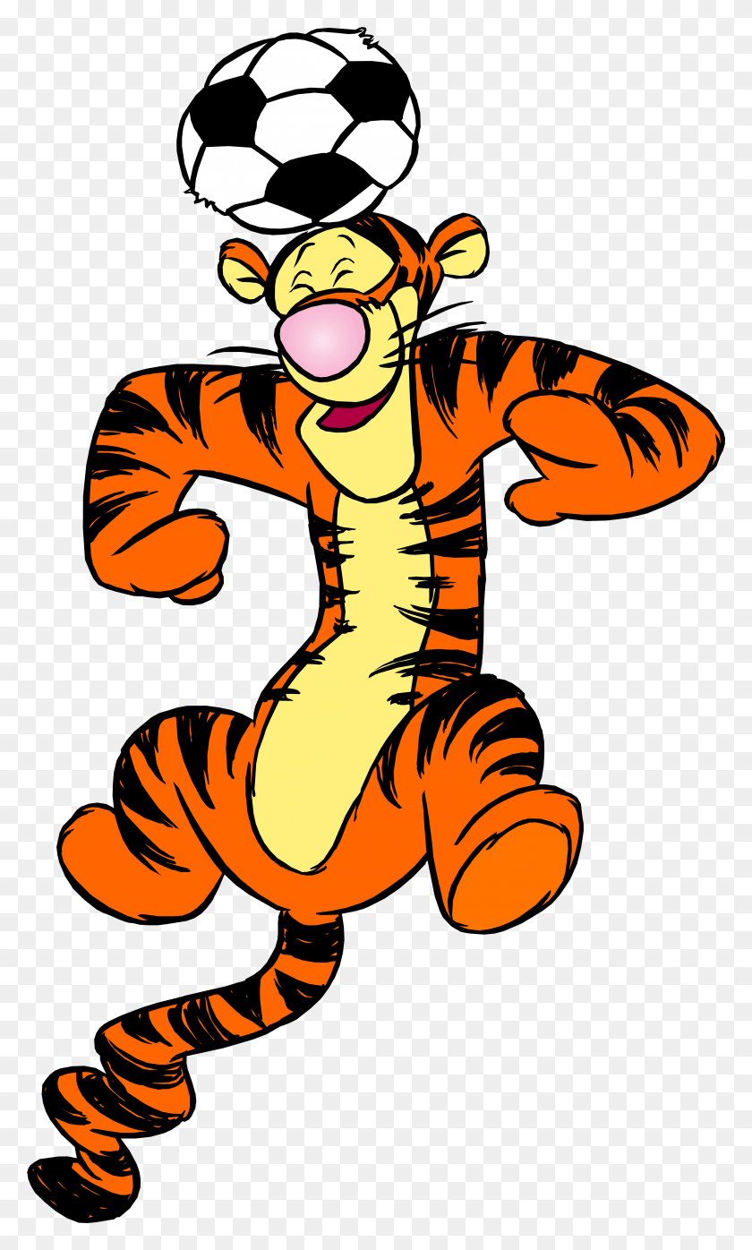4534x7769 Tigger And Football Clip Art Tigger Winnie The Pooh, Animal, Performer, Person HD PNG Download