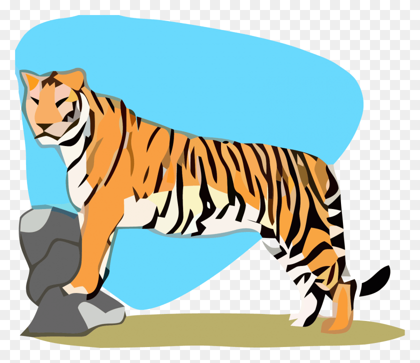 1615x1380 Tigger On Rocks Clipart Image Siberian Tiger, Wildlife, Mammal, Animal HD PNG Download