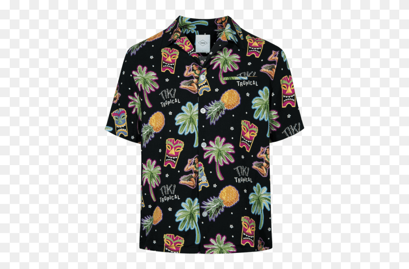 411x494 Tiki Tropical Camiseta, Ropa, Manga, Patrón Hd Png