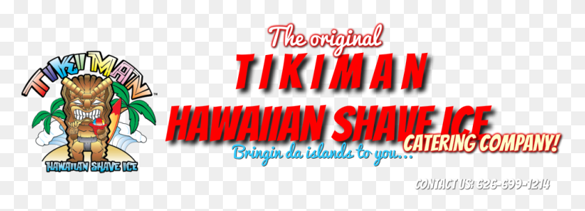 1000x312 Tikiman Hawaiian Shave Ice Shaved Ice Tiki Logo, Word, Text, Alphabet HD PNG Download