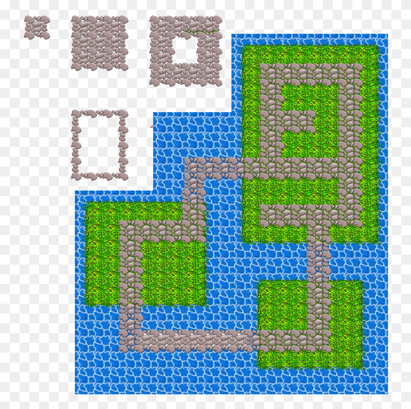 746x775 Tileable Stone Path Art, Rug, Pac Man, Maze HD PNG Download
